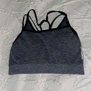 Gymshark Adapt Marl Seamless Sports Bra in black